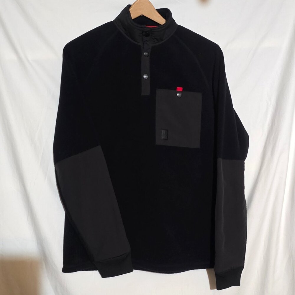 TOPO Designs 1/4 Snap Fleece Pullover - Black - Sz S*